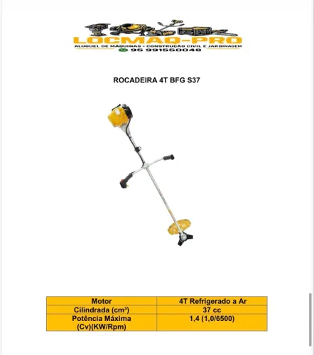 Alugo Roçadeira 4T BFG S37