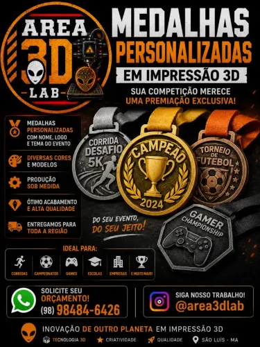 ? Medalhas Personalizadas em Impressão 3D