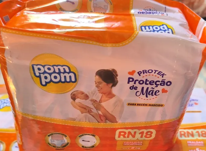 Fraldas PomPom RN 2 pacotes