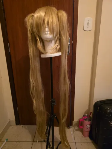 Peruca loira ponytail