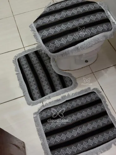 Kit banheiro algodão 3 peças