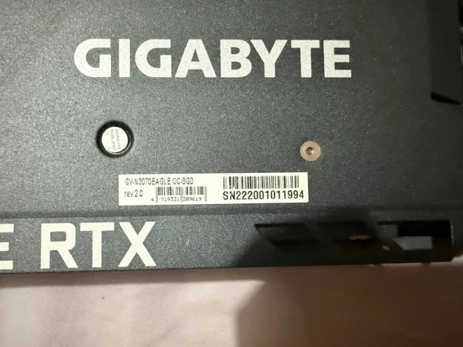 RTX 3070 Gigabyte 8GB - Impecável - Muito Conservada