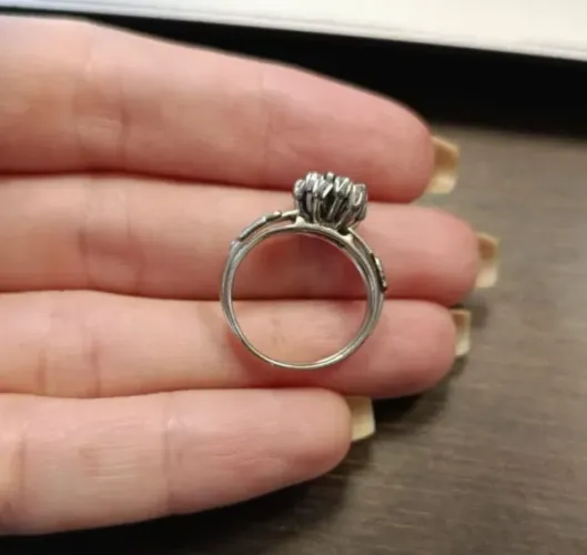 Anel de formatura em ouro branco 18k (aro 17)
