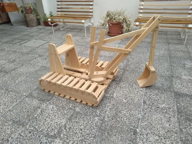 Escavadeira de madeira