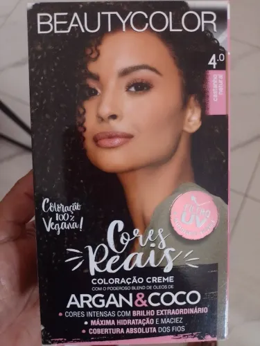 Tinta de cabelo -coloração Beuatycolor Castanho natural e Chocolate mauve