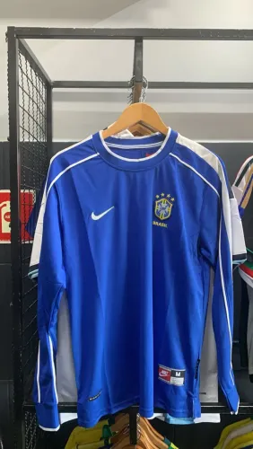 CAMISA RETRÔ BRASIL 1998 MANGA LONGA