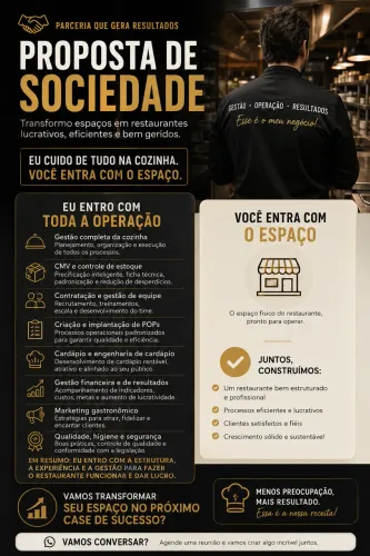 PROCURO DONOS DE RESTAURANTE PARA SOCIEDADE ESTRATÉGICA 