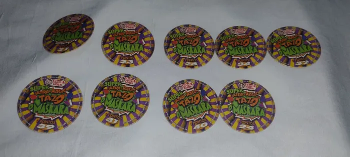 Lote 9 Tazos O Máskara Elma Chips