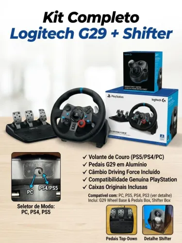 Kit Logitech G29 de simulador!