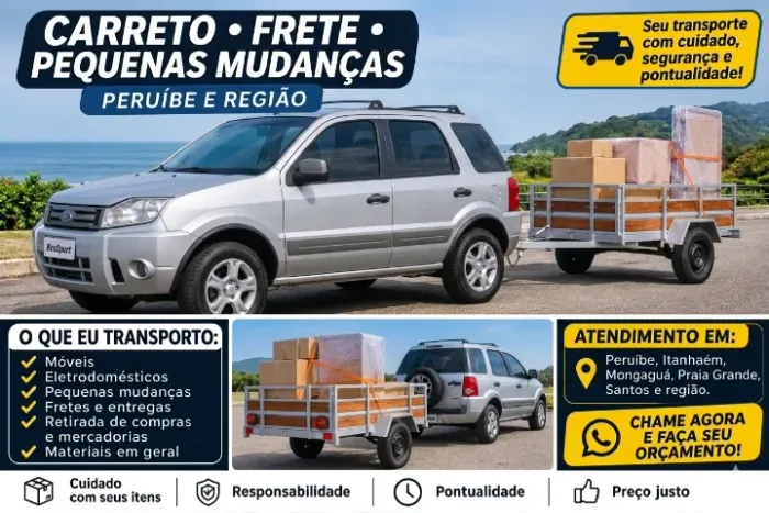 CARRETO, FRETE E PEQUENAS MUDANÇAS - PERUÍBE E REGIÃO