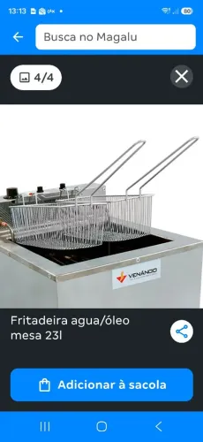 Fritadeira 18l água e óleo