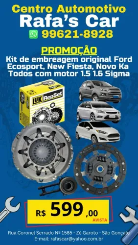 Kit de embreagem para Ford Ecosport New Festa motor sigma