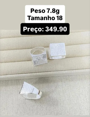 Anéis de prata 