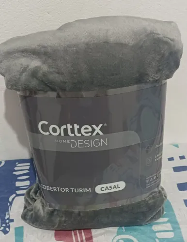 Manta casal na cor chumbo produto novo tamanho padrão 