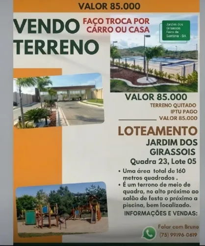 Vendo terreno em condomínio