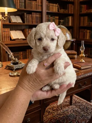 Maravilhosa filhote de poodle fêmea 