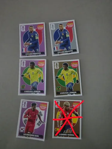 5 figurinhas originais panini legend.