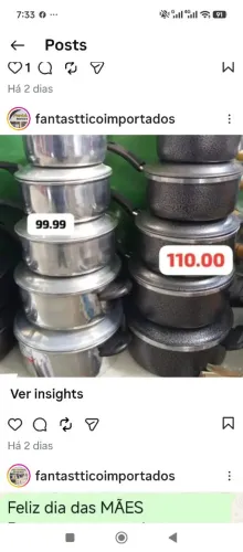 Jogo de panela craqueada