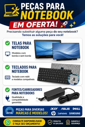 Precisando de peças para seu computador? tela 1.6, teclado, fonte