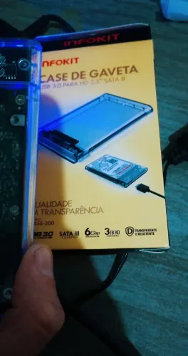 HD externo novo 500GB 3.0 USB alta velocidade zero na caixa com case