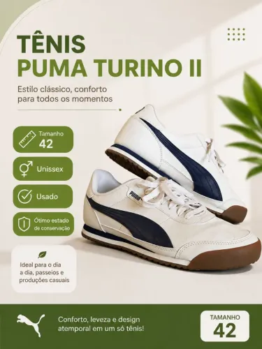 Tênis Puma Turino II - Tamanho 42