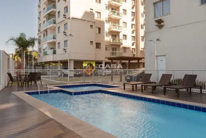 AV- Apartamento 2 quartos sol da manhã com varanda no Cond. Enseada de Manguinhos