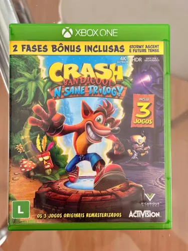 CRASH N SANE TRILOGY - XBOX ONE e XBOX SERIES X / MÍDIA FÍSICA
