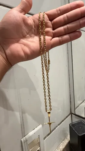 Corrente banhada a ouro 18k