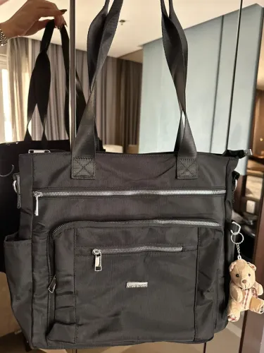 Bolsa feminina preta grande casual trabalho viagem