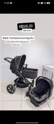 Carrinho de bebê , bebê conforto , banheira e andador e carrinho