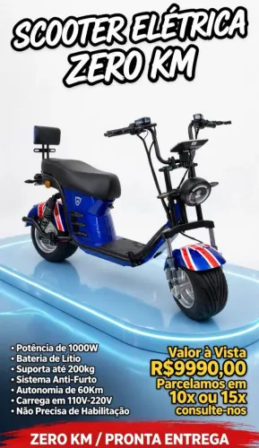 Scooter Elétrica 1000W Zero Km