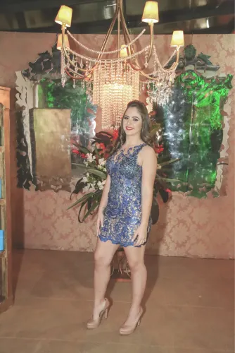 Vestido curto pedraria 