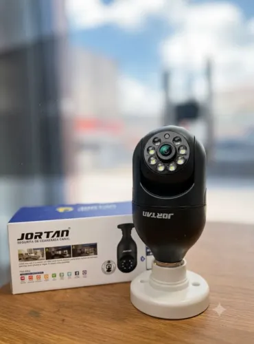 Câmera de Segurança Yoosee Jortan Preta 360° Wifi - Nova na Caixa