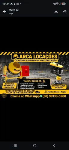 Locação de betoneiras 400l