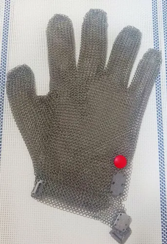 LUVA MALHA DE AÇO INOX SEM MARCAS DE USO