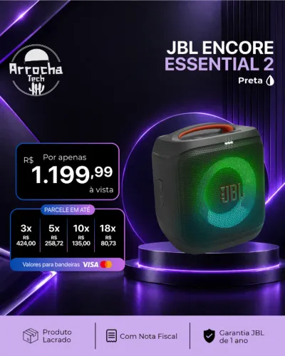 Caixa de Som JBL Encore 2 Essential - Lacrada - Com Nota Fiscal - Garantia JBL de 1 ano