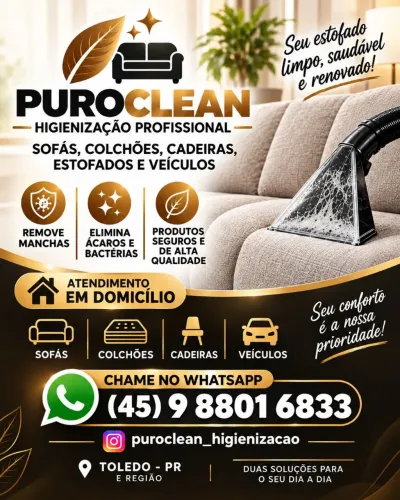 Puro Clean Higienização em estofados