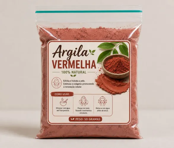 Argila vermelha e argila branca
