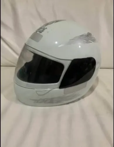 Capacete PRO TORK branco com viseira
