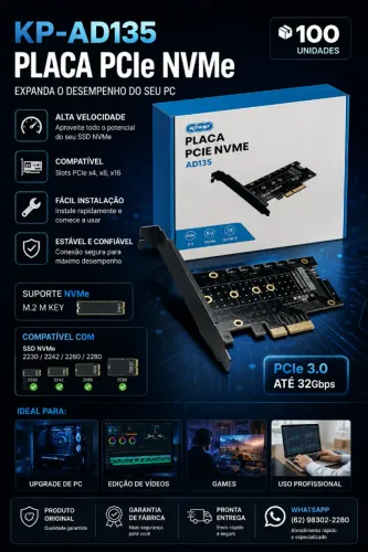 PLACA PCIE NVME KP-AD135