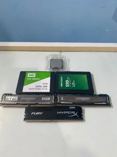 PROCESSADOR + 2 SSD + 3 PENTES DE MEMÓRIA RAM 4GB