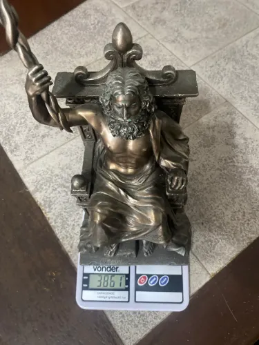 Escultura de Zeus em Bronze - Importada da Grécia (Mykonos) - 31 cm / 3,86 kg