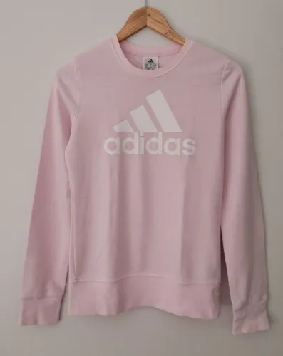 Blusa Moletom Adidas Essential Rosa Claro