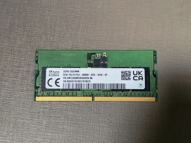 Memória Notebook 8GB SK hynix DDR5 4800MHz SODIMM