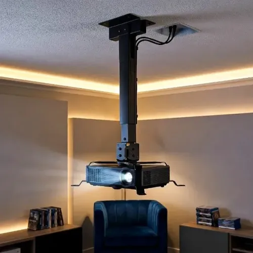 Suporte Universal para Projetor Exbom Preto Regulável parede e teto até 25kg Novo