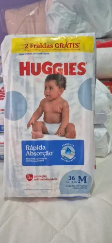 Fralda Huggies Rápida absorção M 36 unidades