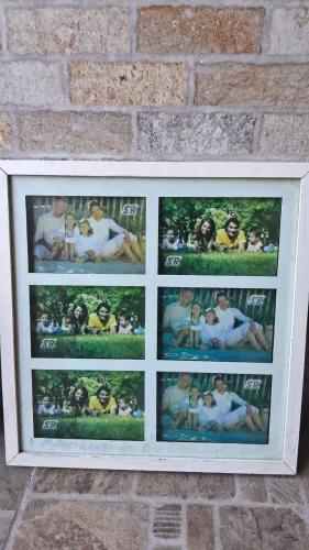 Quadro para 6 fotos otimo estado 