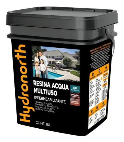 Resina Acrílica Impermeabilizante Hydronorth 18L Telha Cerâmica Antifúngica
