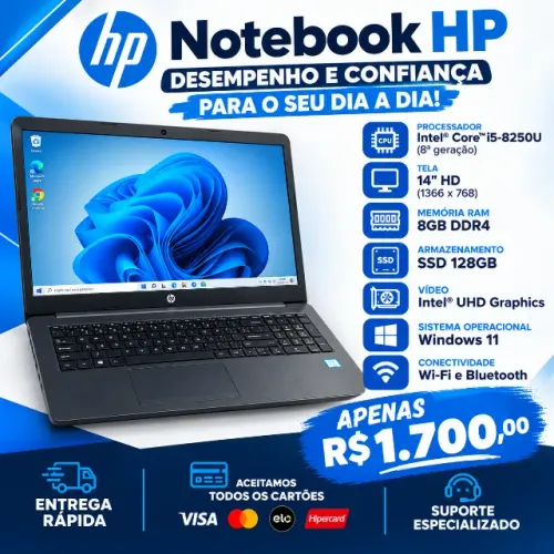 Notebook HP / i5 de 8 geração