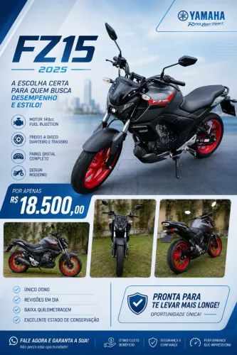 FZ15 NOVÍSSIMA, OPORTUNIDADE!